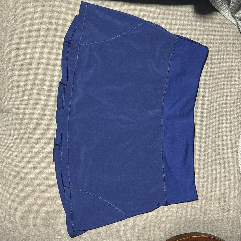 Navy Blue Lululemon Tennis skirt with built in shorts